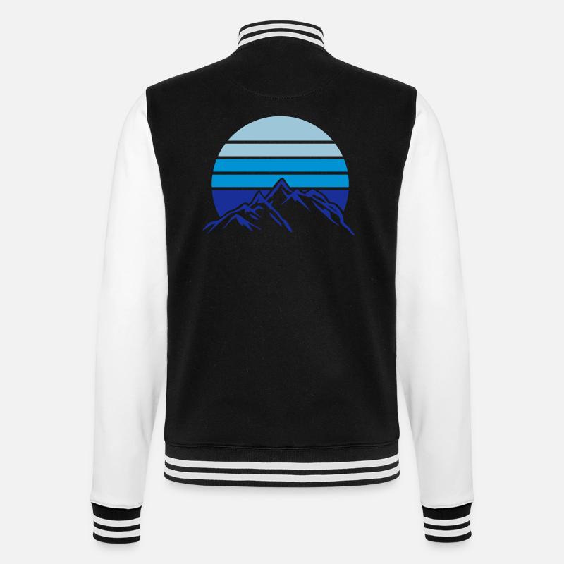 mountains mountains mountains - College Sweat Jacket - black/white