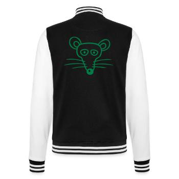 Mouse Mouse Cute Little Rat Rodent Friendly - College Sweat Jacket - black/white - Back - Marisol (170cm)