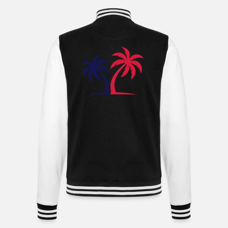 Île symbole de palmier - Veste Teddy - noir/blanc