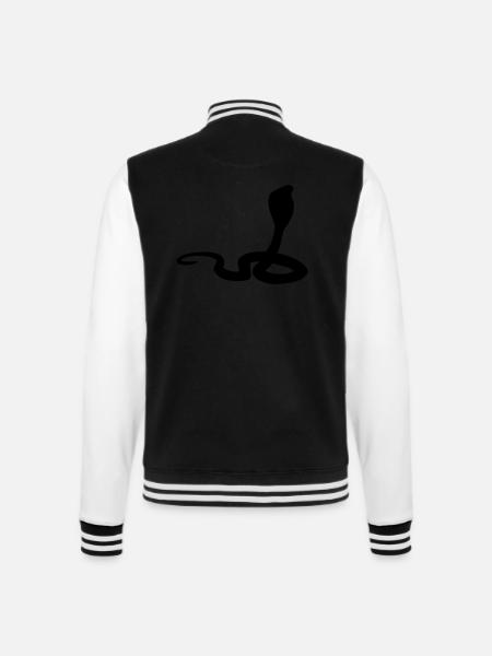 cobra - College-Sweatjacke - Schwarz/Weiß