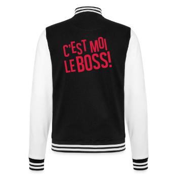 C'est moi le boss - Veste Teddy - noir/blanc - Dos - Marisol (170cm)