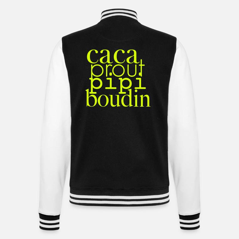CACA prout Spule Pee - College-Sweatjacke - Schwarz/Weiß