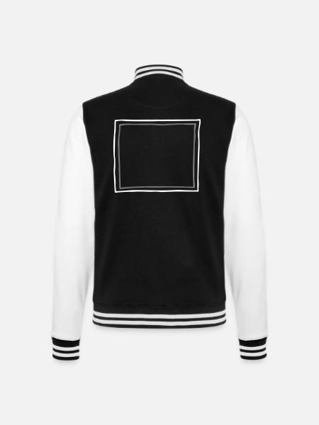 Rahmen für deinen Spruch - College-Sweatjacke - Schwarz/Weiß