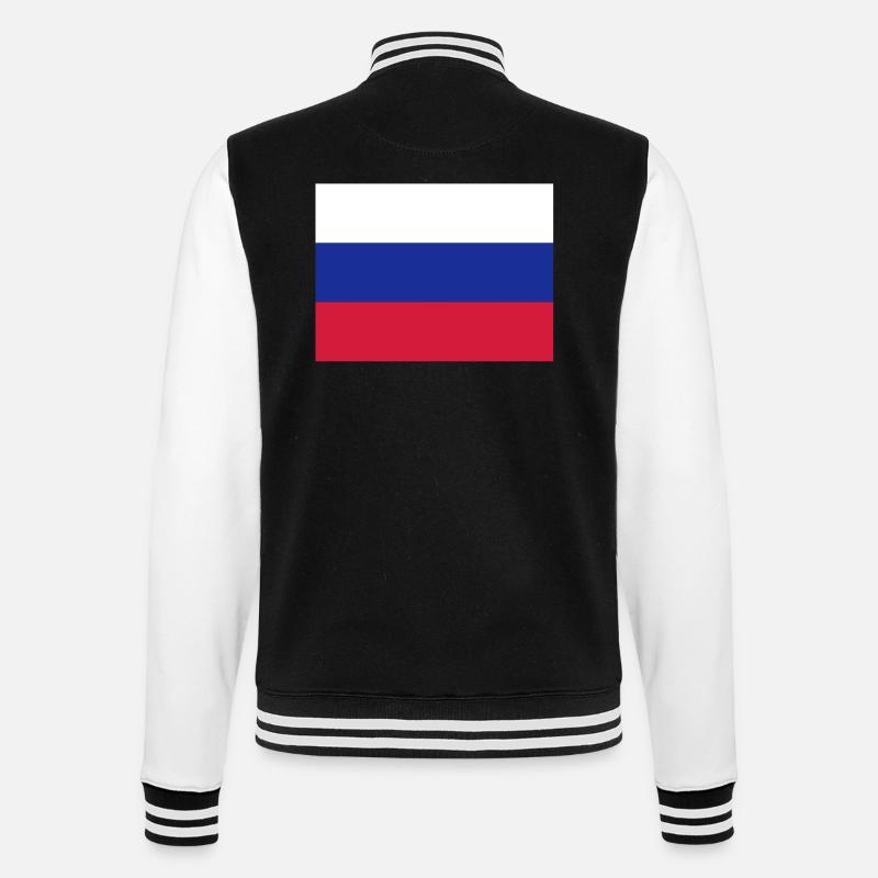 drapeau_russie - Veste Teddy - noir/blanc