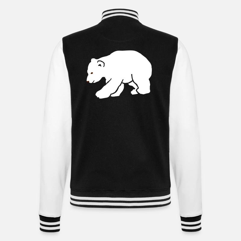 Eisbär Knut Polar - College-Sweatjacke - Schwarz/Weiß