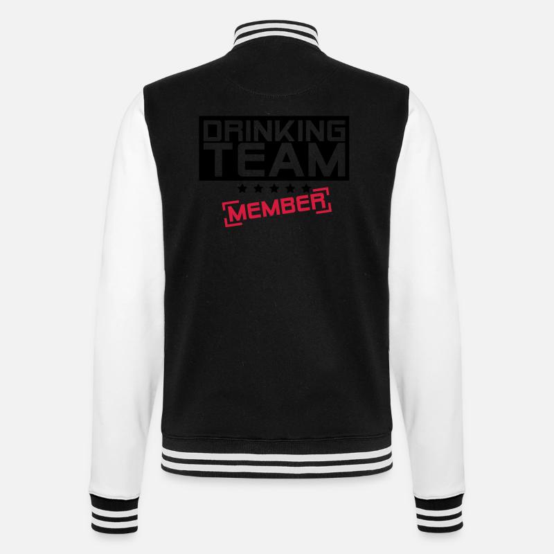 drinking_team_member_f2 - Veste Teddy - noir/blanc