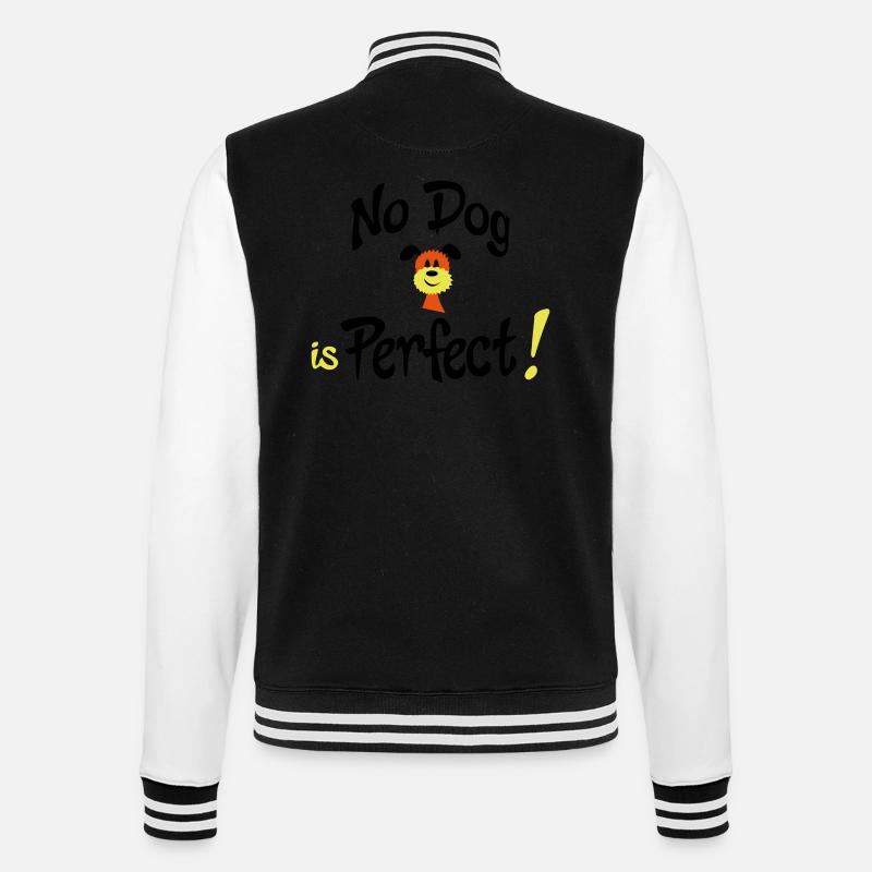 funny dog - College Sweat Jacket - black/white