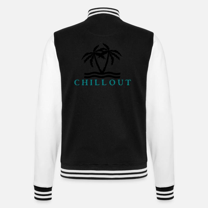 chill_out_vec_2 de - College-Sweatjacke - Schwarz/Weiß