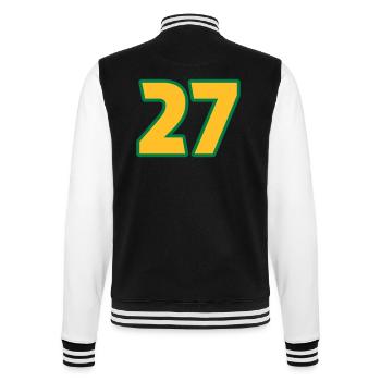 Twenty Seven 27 Siebenundzwanzig Nummer figure - College-Sweatjacke - Schwarz/Weiß - Hinten - Marisol (170cm)