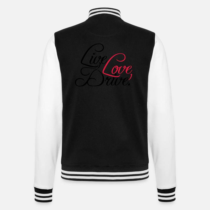 Live Love Drive Design - College Sweat Jacket - black/white