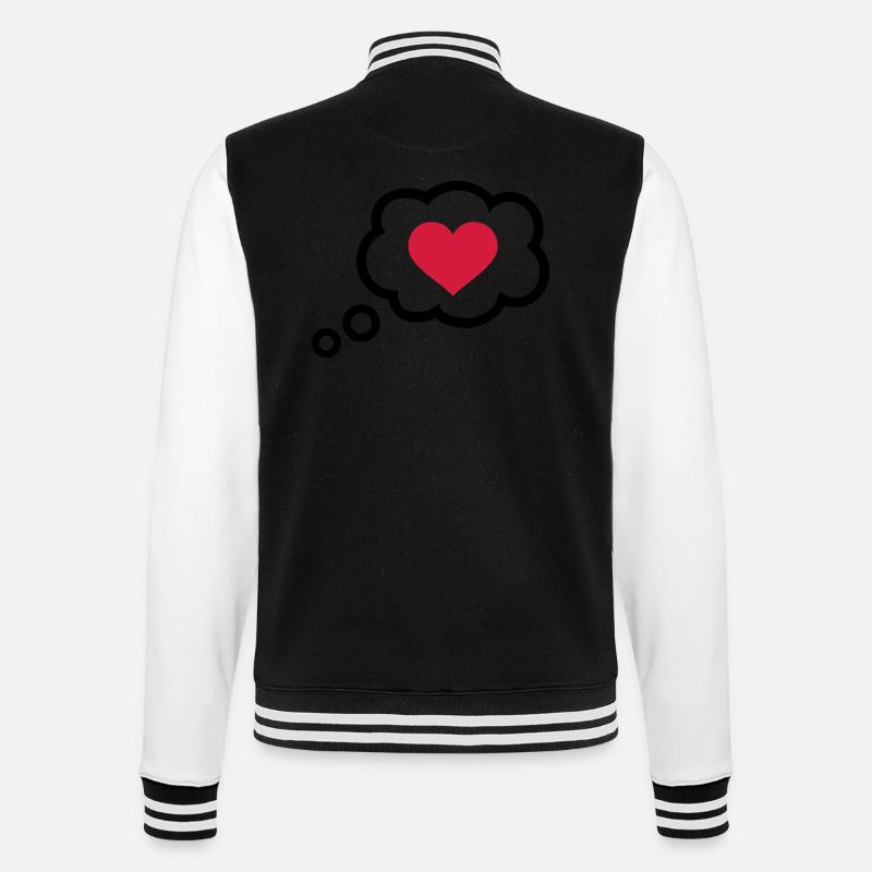 Speech bubble - College Sweat Jacket - black/white
