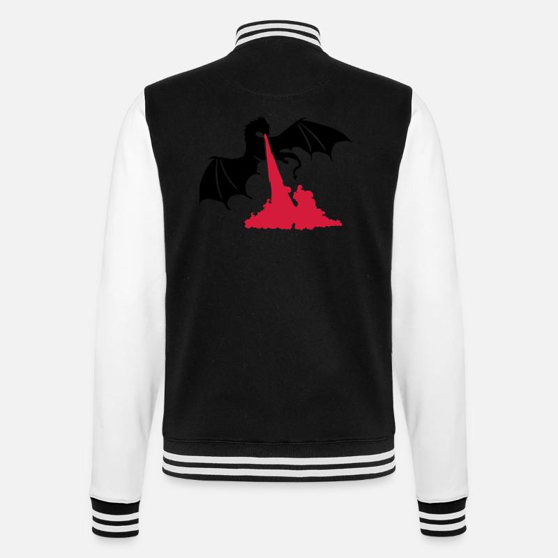 Dragon - College Sweat Jacket - black/white