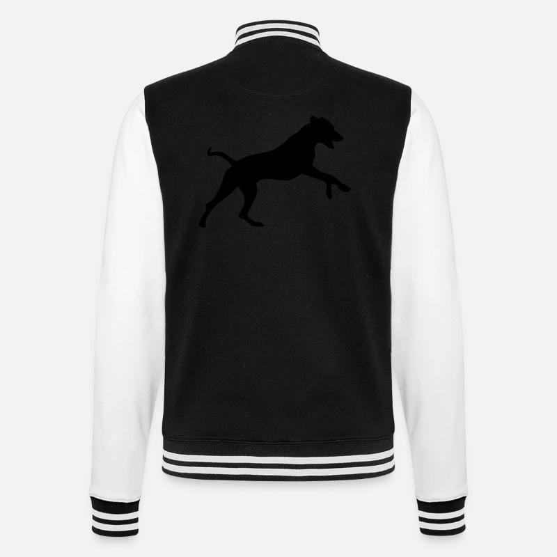 Rhodesian Ridgeback - College-Sweatjacke - Schwarz/Weiß