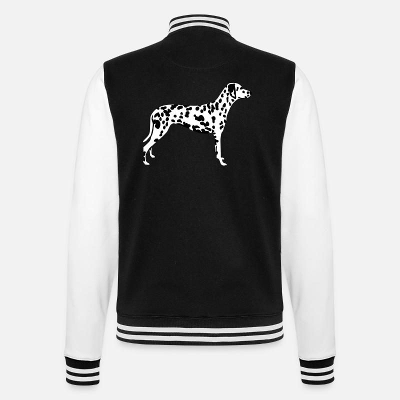 Dalmatian - College Sweat Jacket - black/white