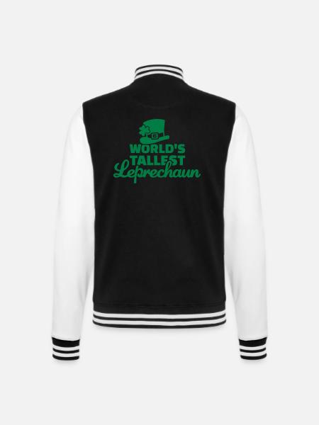 World's tallest Leprechaun - College-Sweatjacke - Schwarz/Weiß