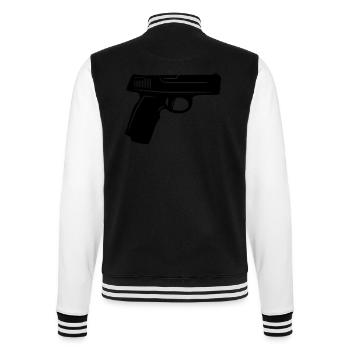Weapons gun pattern - College Sweat Jacket - black/white - Back - Marisol (170cm)