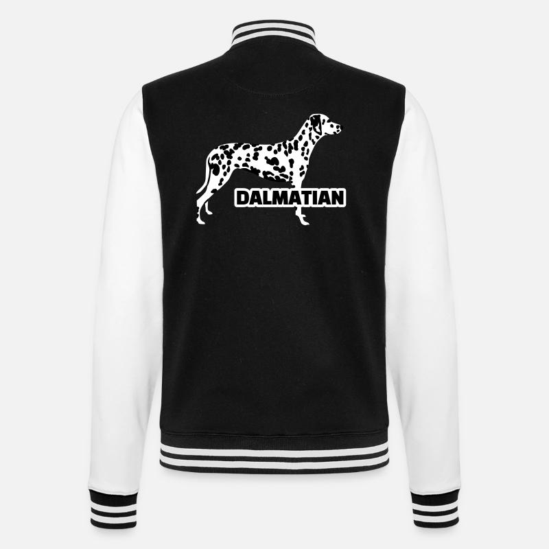 Dalmatian - College Sweat Jacket - black/white