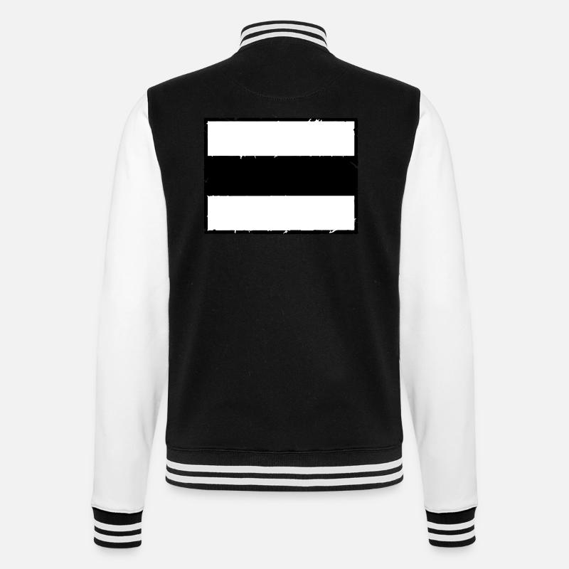 Frame shield design - College Sweat Jacket - black/white
