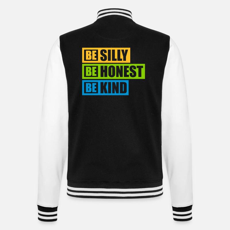 Silly Honest Kind - College-Sweatjacke - Schwarz/Weiß