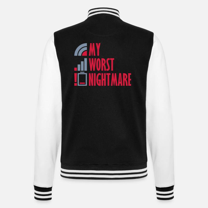 My worst nightmare Logos - College-Sweatjacke - Schwarz/Weiß