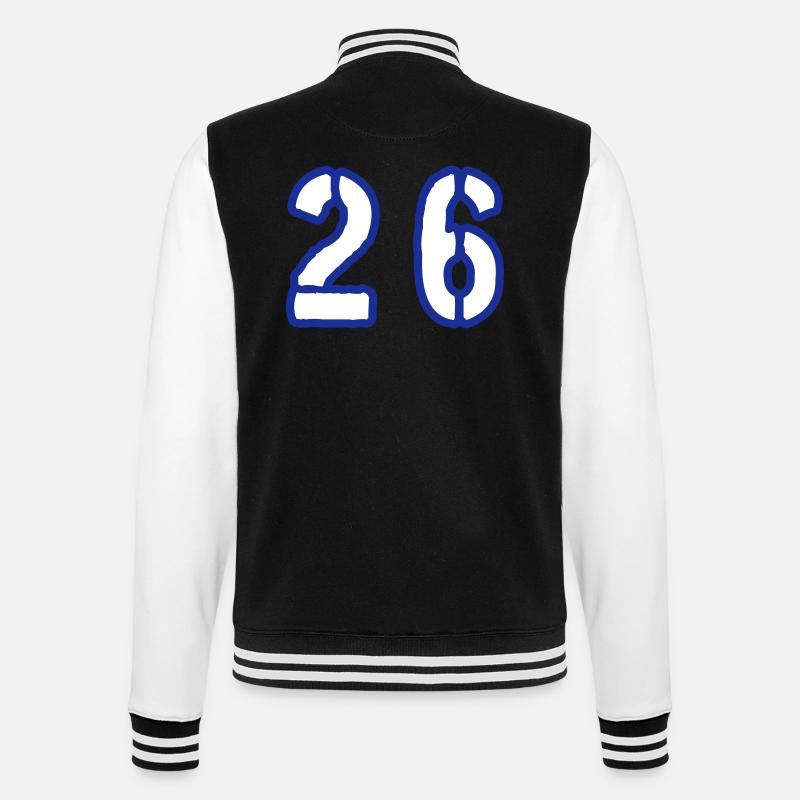 26 Symbole numérique - Veste Teddy - noir/blanc