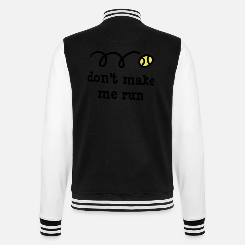 Don't make me run! - Veste Teddy - noir/blanc