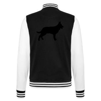 Schäferhund - College-Sweatjacke - Schwarz/Weiß - Hinten - Marisol (170cm)