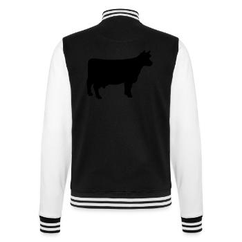 cow - College Sweat Jacket - black/white - Back - Marisol (170cm)