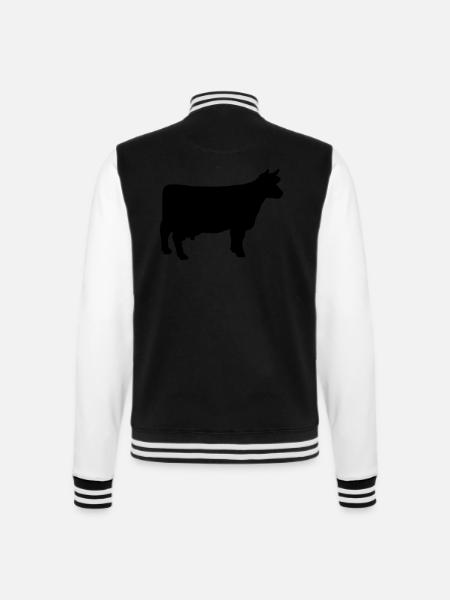 cow - College Sweat Jacket - black/white