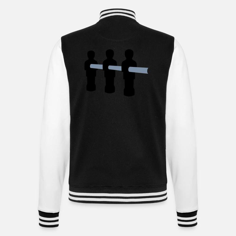Kicker - College-Sweatjacke - Schwarz/Weiß