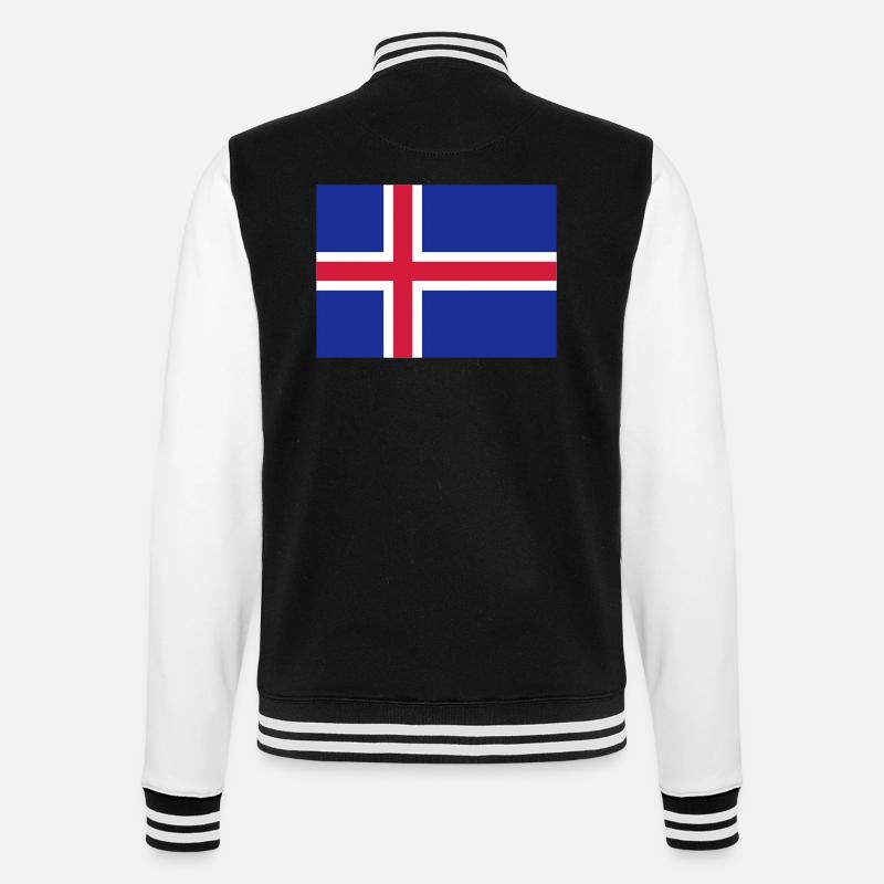 Island - College-Sweatjacke - Schwarz/Weiß