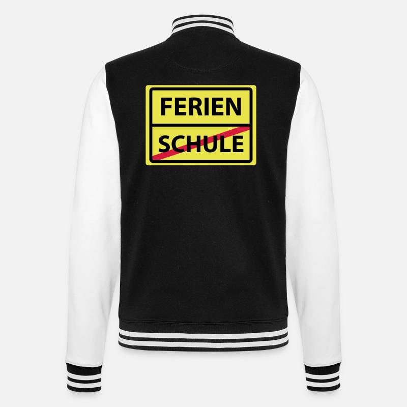 schule ferien - College-Sweatjacke - Schwarz/Weiß