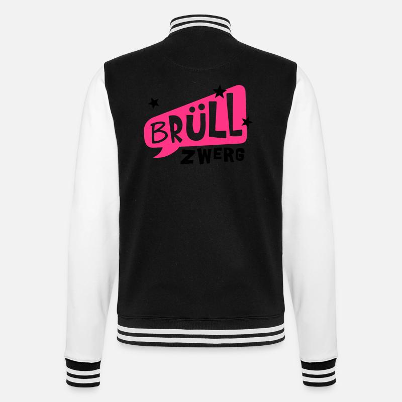 Brüllzwerg - College-Sweatjacke - Schwarz/Weiß