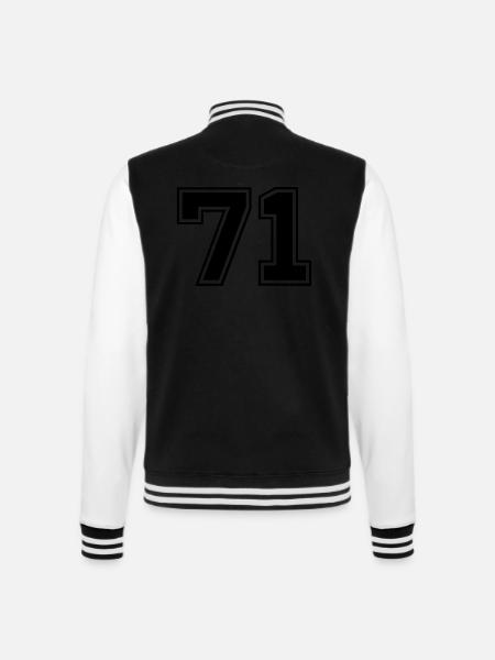 71 - Veste Teddy - noir/blanc