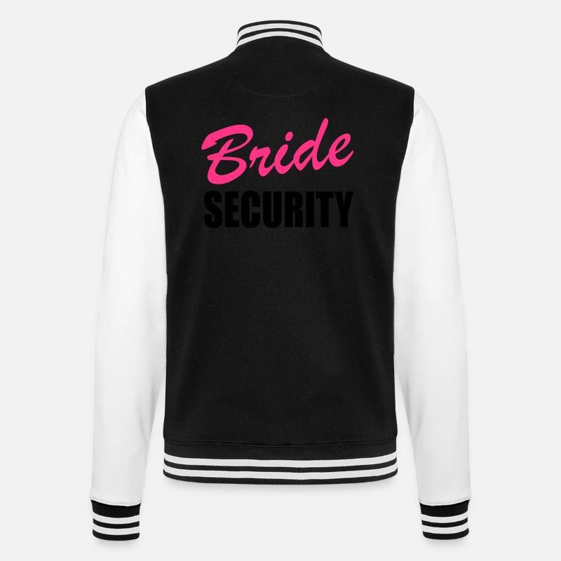 bride security - College Sweat Jacket - black/white