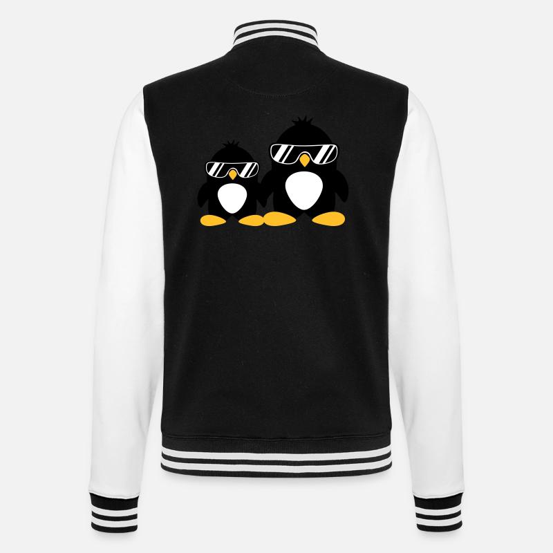 Cool Penguin Dad And Boy - Veste Teddy - noir/blanc