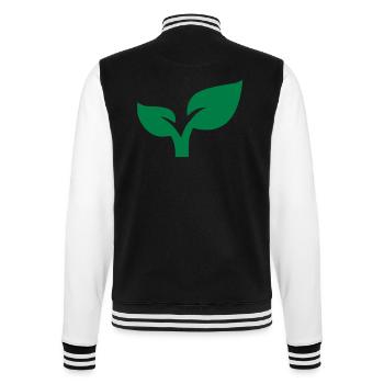 Pflanze - College-Sweatjacke - Schwarz/Weiß - Hinten - Marisol (170cm)