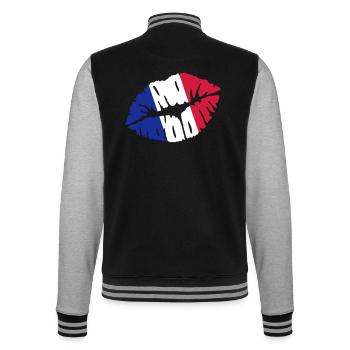 Frankreich - College-Sweatjacke - Schwarz/Grau meliert - Hinten - Marisol (170cm)