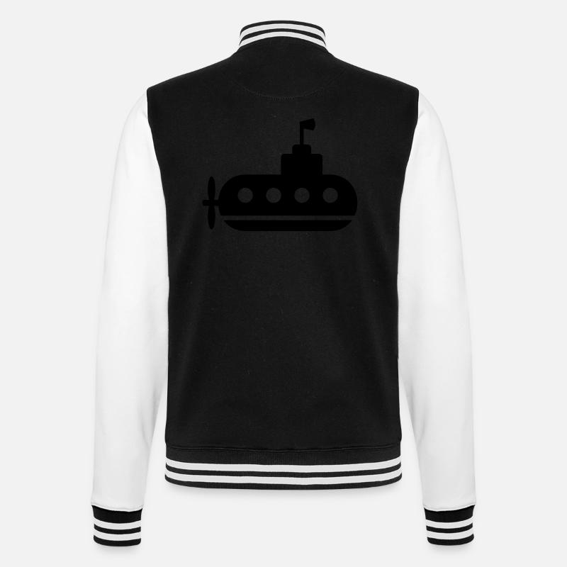 U-Boot - College-Sweatjacke - Schwarz/Weiß