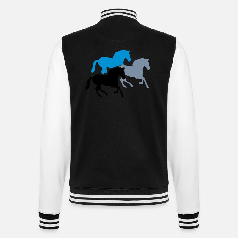 Cheval - Veste Teddy - noir/blanc