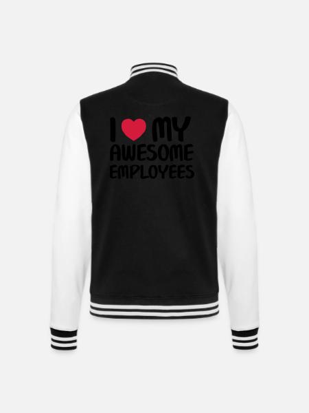 I Heart My Awesome Employees - College Sweat Jacket - black/white