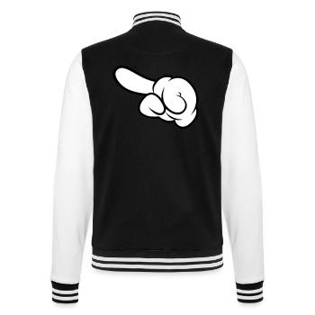 Comic Hand Pointing (Left) - Veste Teddy - noir/blanc - Dos - Marisol (170cm)