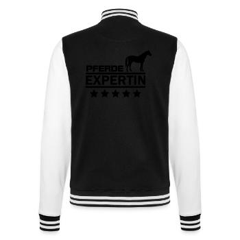 pferde expertin - College-Sweatjacke - Schwarz/Weiß - Hinten - Marisol (170cm)