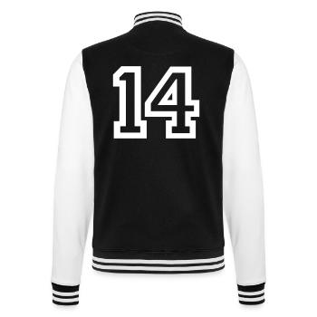 14 Collegestyle - College-Sweatjacke - Schwarz/Weiß - Hinten - Marisol (170cm)