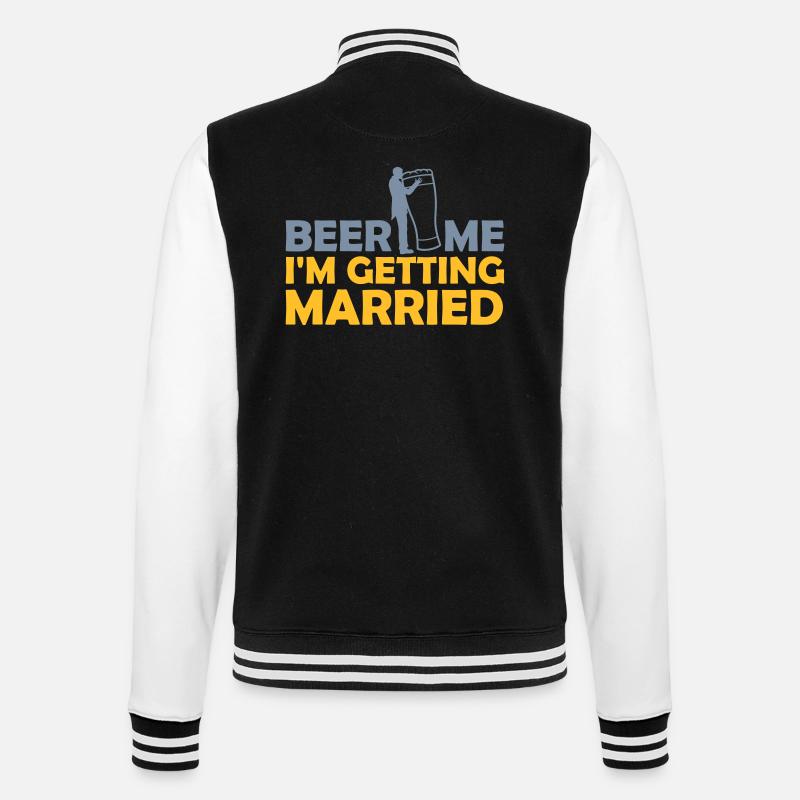 Beer Me Me marier - Veste Teddy - noir/blanc
