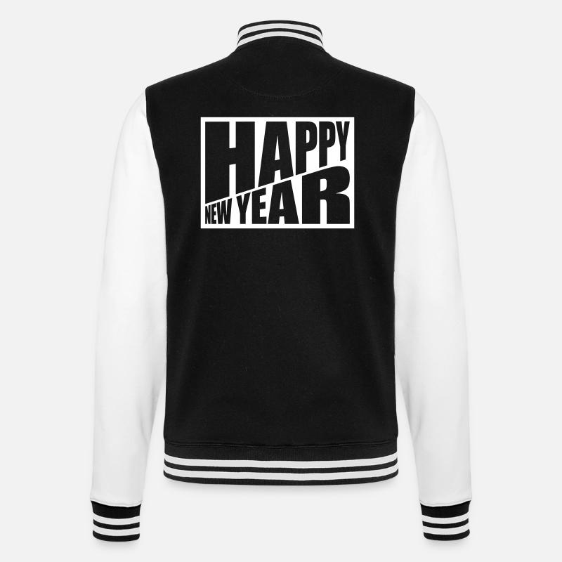 Citation Bonne année - Veste Teddy - noir/blanc