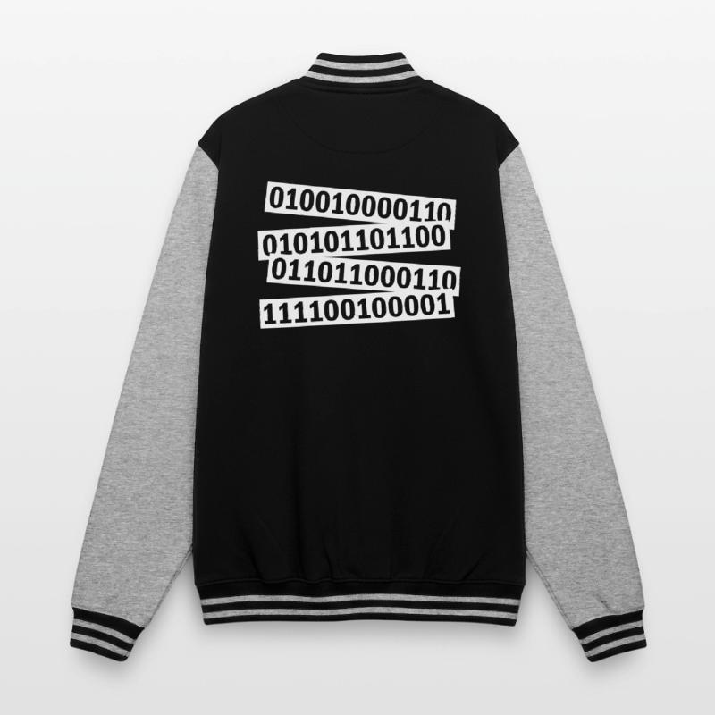 Binary Code Program Language College Sweat Jacket