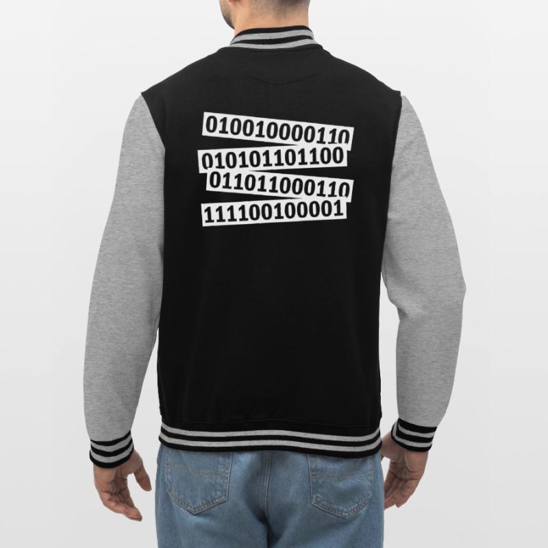 Binary Code Program Language College Sweat Jacket
