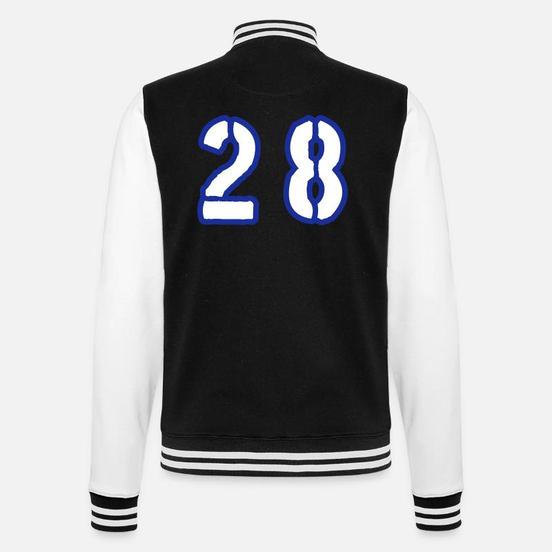 28 Symbole numérique - Veste Teddy - noir/blanc