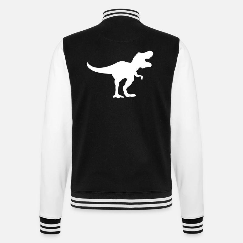 Dinosaure Trex - Veste Teddy - noir/blanc